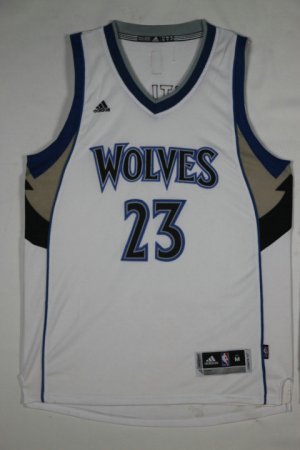 Maillot De Basket Minnesota Timberwolves Jimmy Butler 23 Short Sleeve Tissus Sportif Fans Edition Blanc